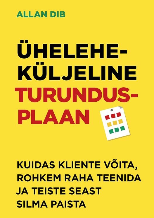 Üheleheküljeline turundusplaan