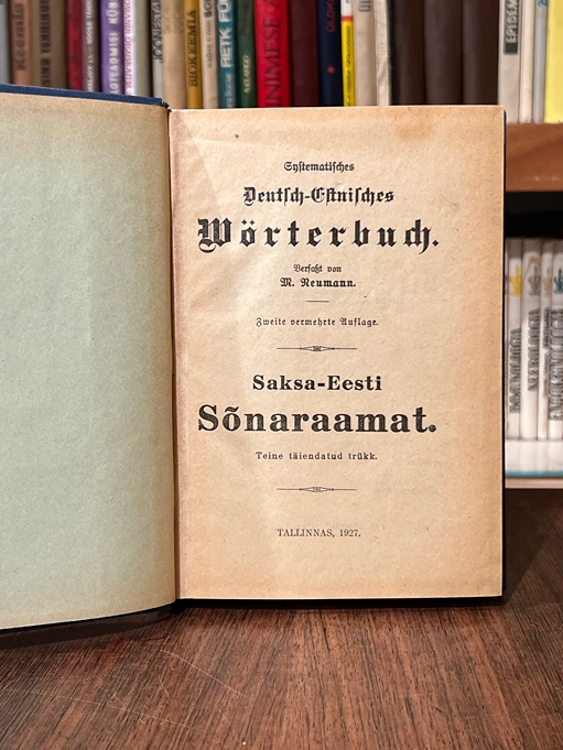 Saksa-eesti sõnaraamat = Systematisches deutsch-estnisches Wörterbuch