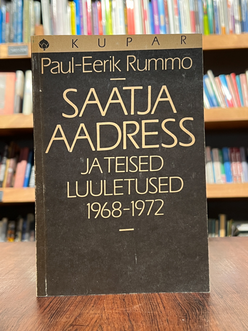 Saatja aadress ja teised luuletused 1968-1972